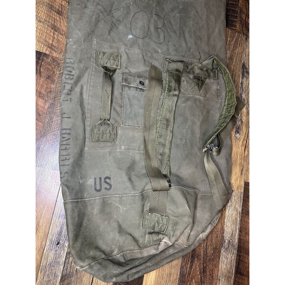 Vintage Military Backpack/Duffle Army OD Green - Picture 4 of 4